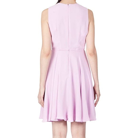 French Connection Women's Ana Crepe Sleeveless Fit-and-Flare Dress Size 2 - Picture 2 of 11